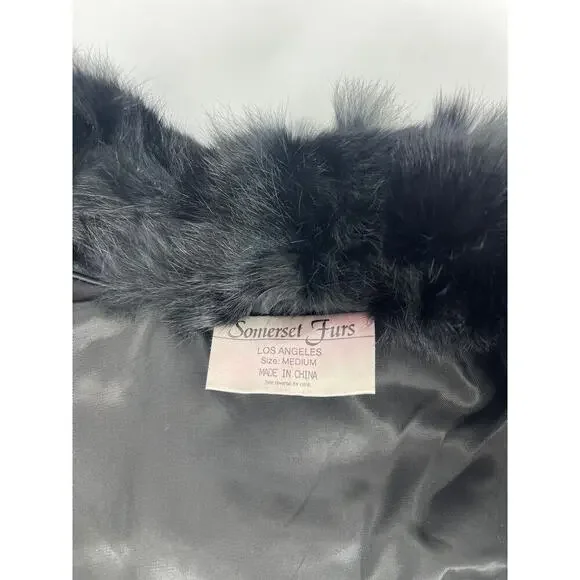 Somerset Furs Real Rabbit Fur Coat - Picture 9 of 10